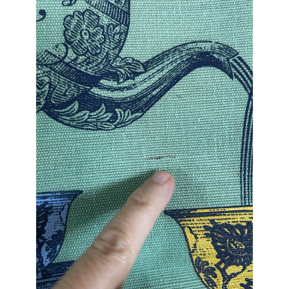 Fortnum & Mason London UK Tea Pot Bag for Life Teal Shopping Tote Bag - Picture 8 of 11